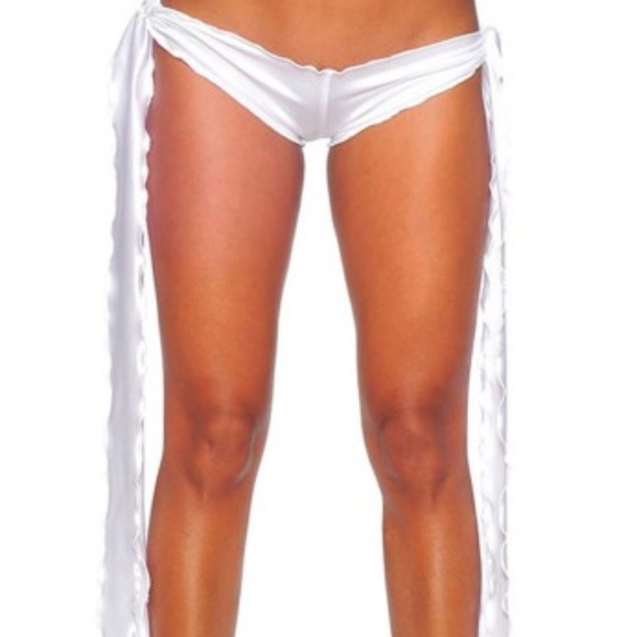 iHeartRaves Pants - White Low Rise Booty Shorts